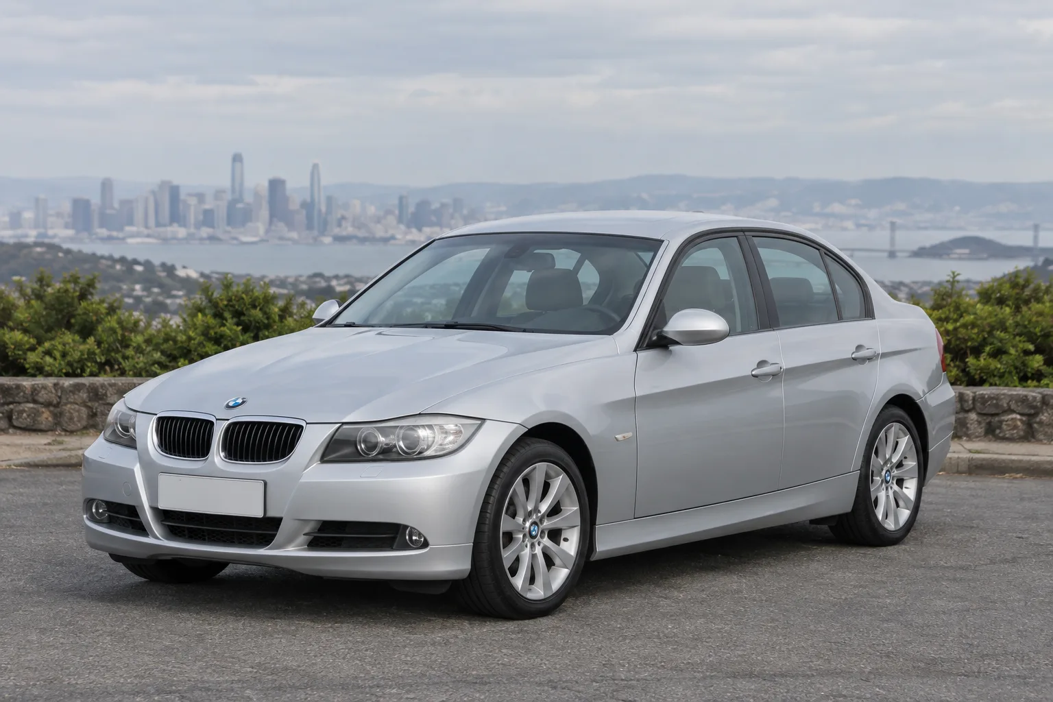 BMW 3 серии E90 — сгенерированная иллюстрация модели
