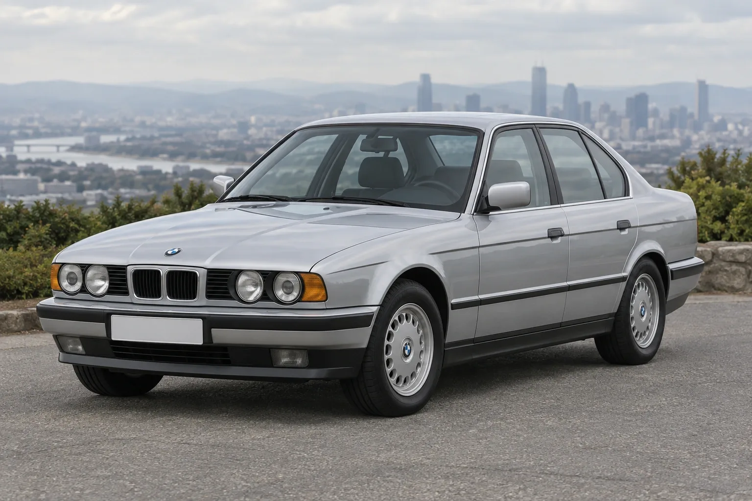 BMW 5 E34 — сгенерированная иллюстрация модели при дневном освещении