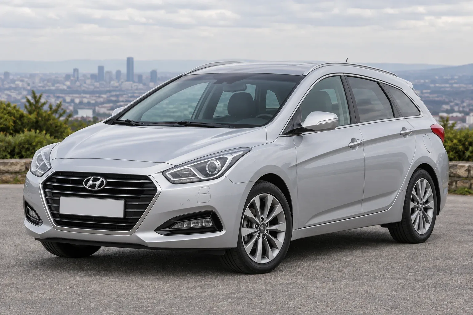 Hyundai i40 — сгенерированная иллюстрация модели при дневном освещении