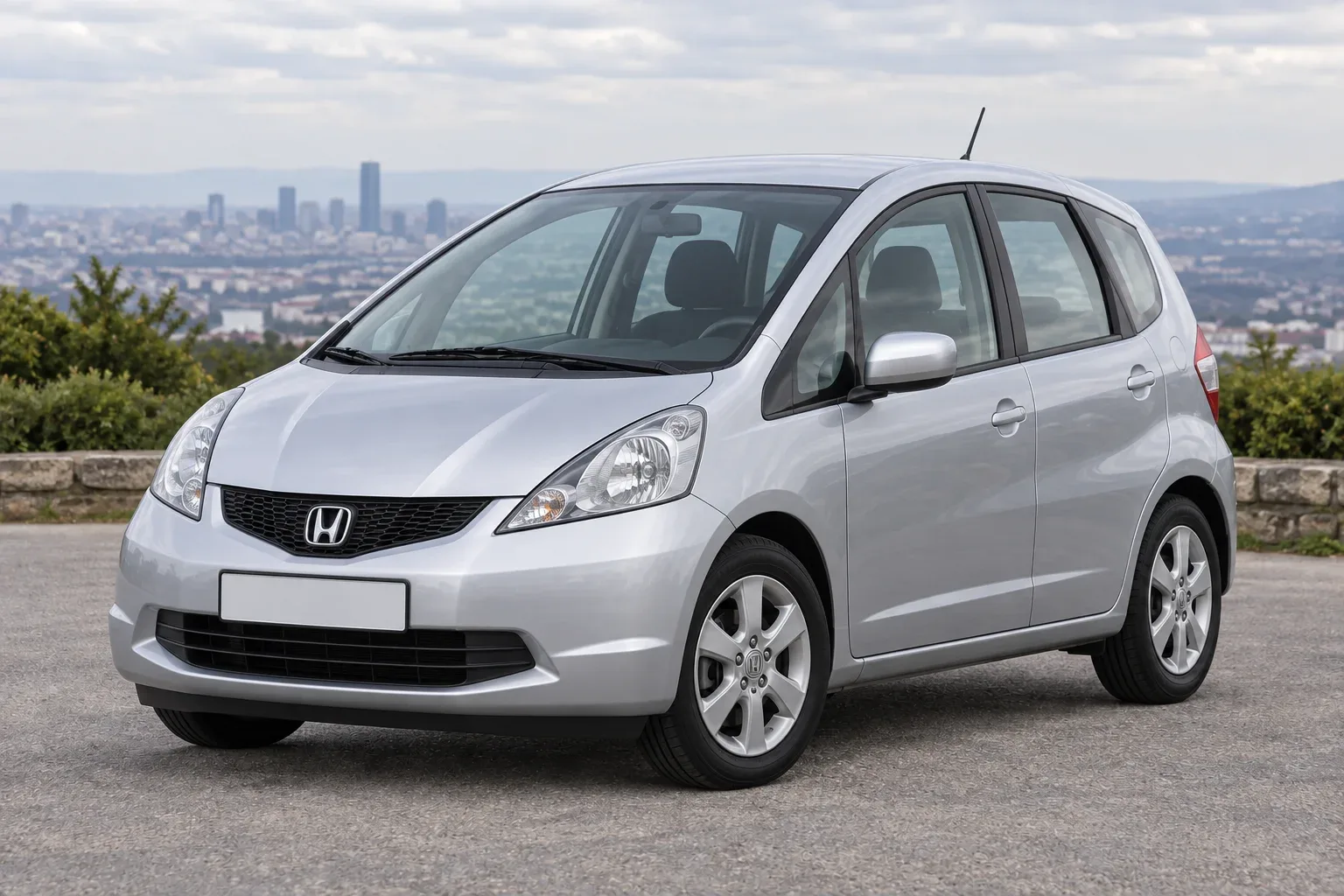 Honda Jazz 2 — сгенерированная иллюстрация модели при дневном освещении