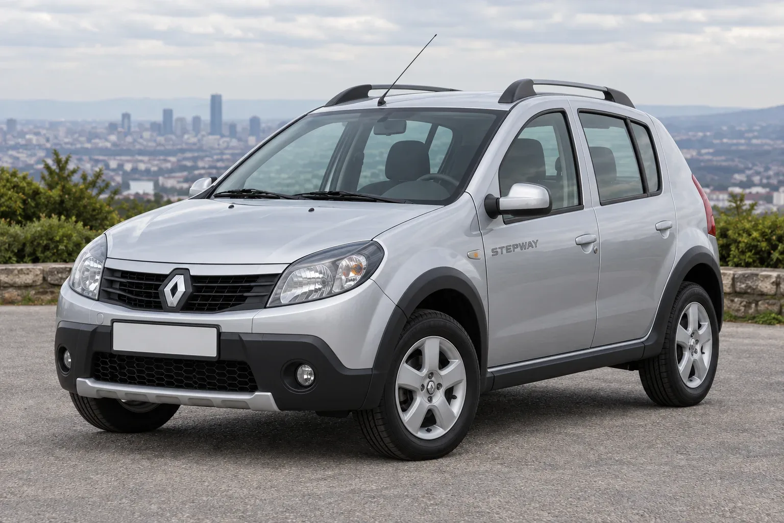 Renault Sandero Stepway 1 — сгенерированная иллюстрация модели при дневном освещении