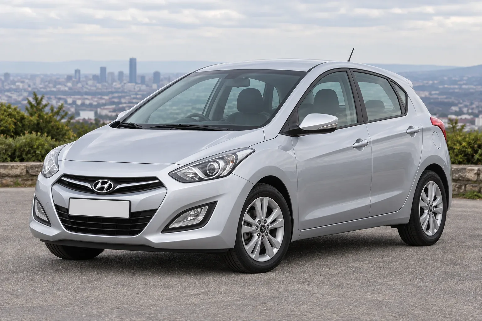 Hyundai i30 2 / GD — сгенерированная иллюстрация модели при дневном освещении