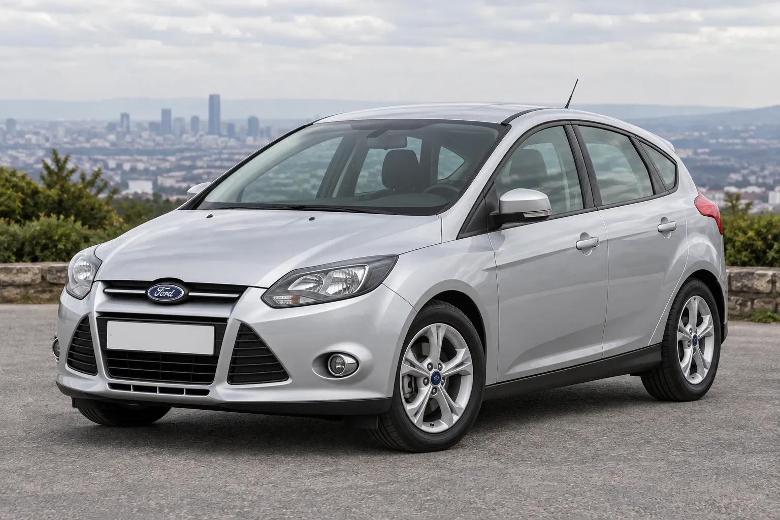 Ford Focus 3 — сгенерированная иллюстрация модели при дневном освещении