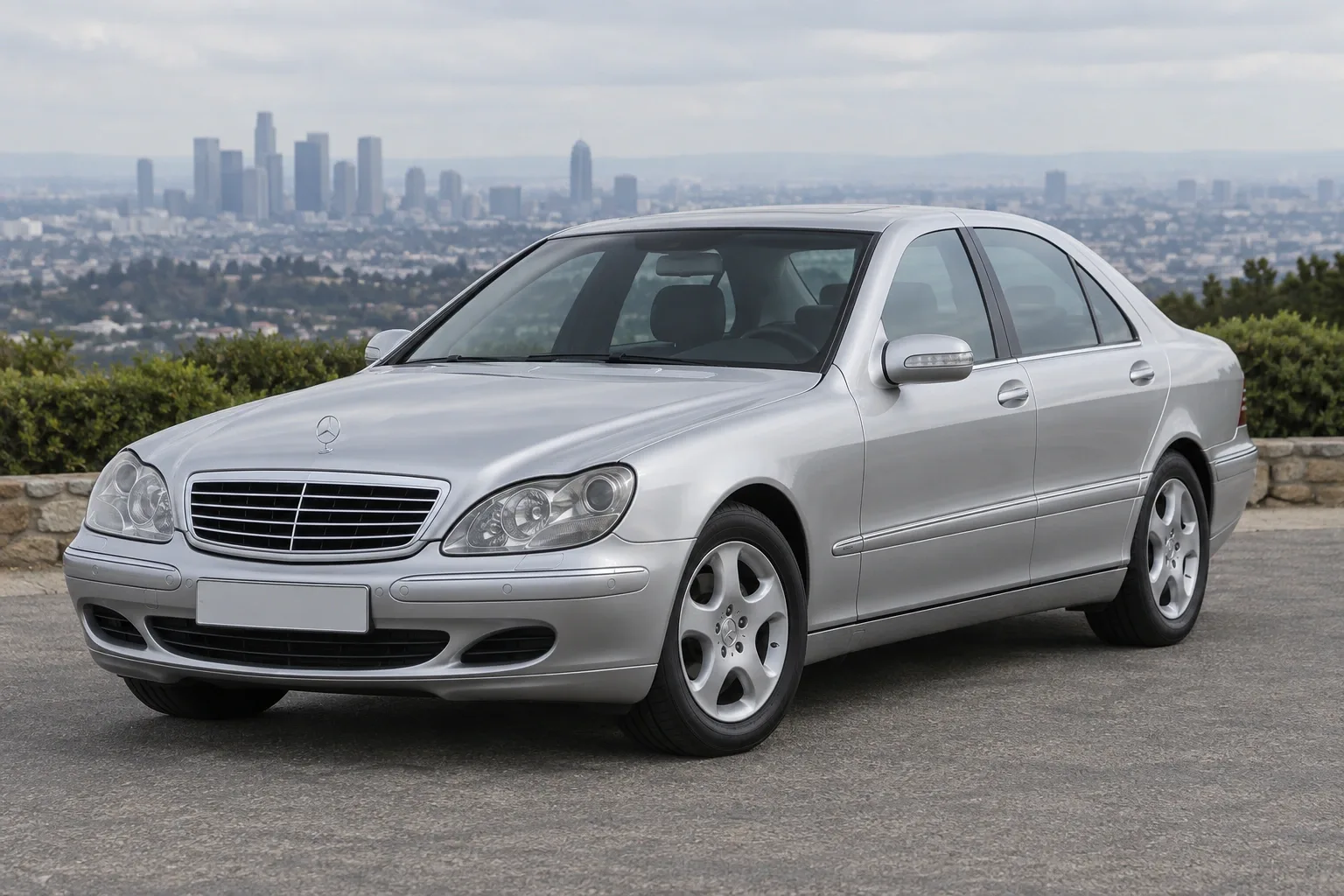 Mercedes-Benz W220 — сгенерированная иллюстрация модели при дневном освещении