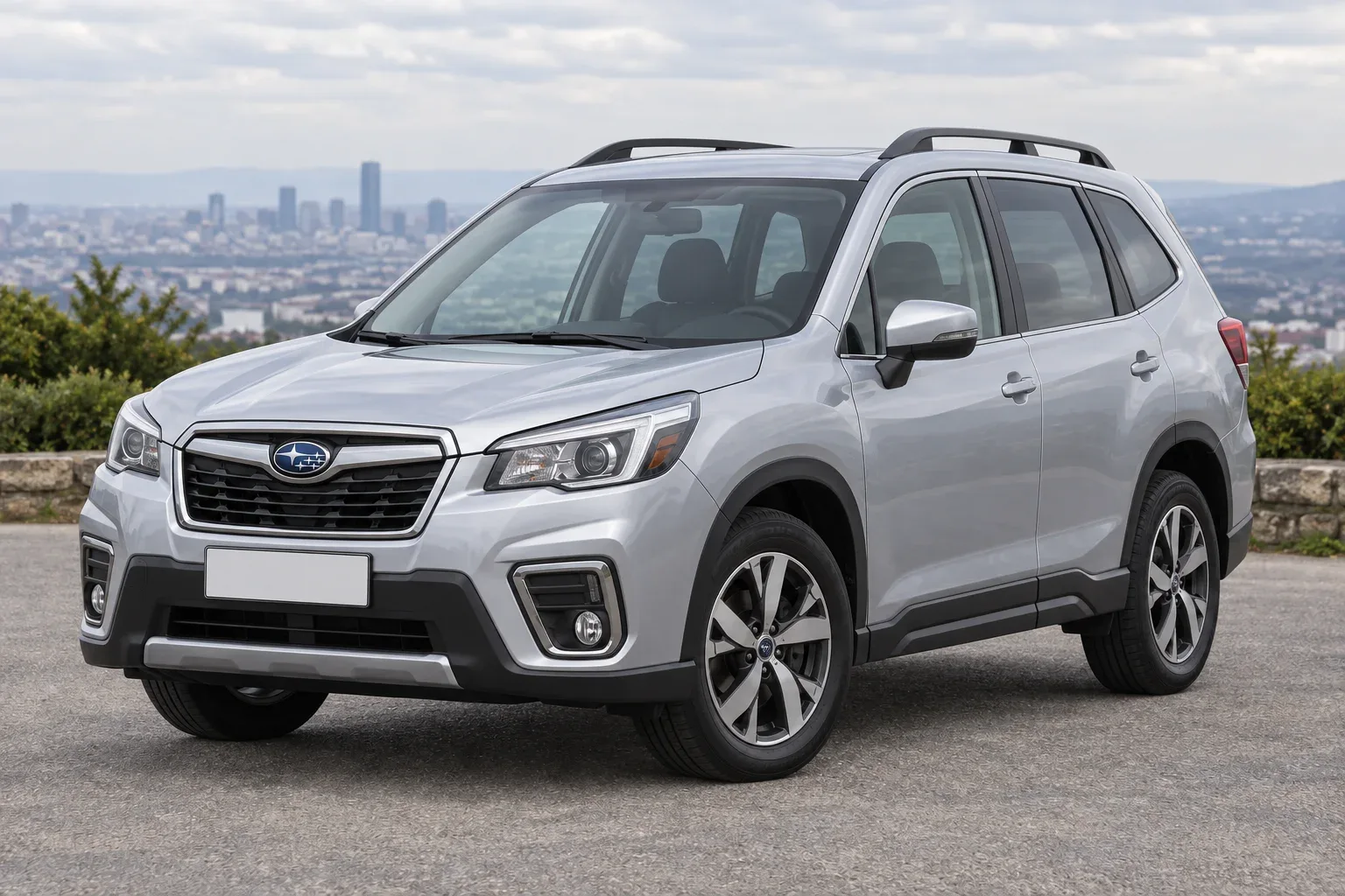 Subaru Forester 5 / SK — сгенерированная иллюстрация модели при дневном освещении