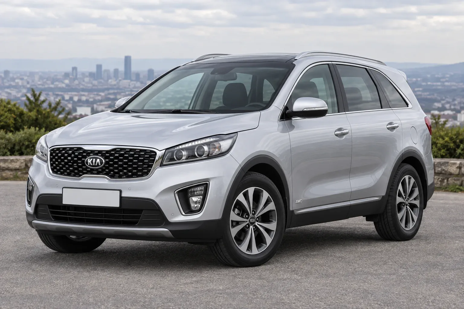 Kia Sorento Prime — сгенерированная иллюстрация модели при дневном освещении