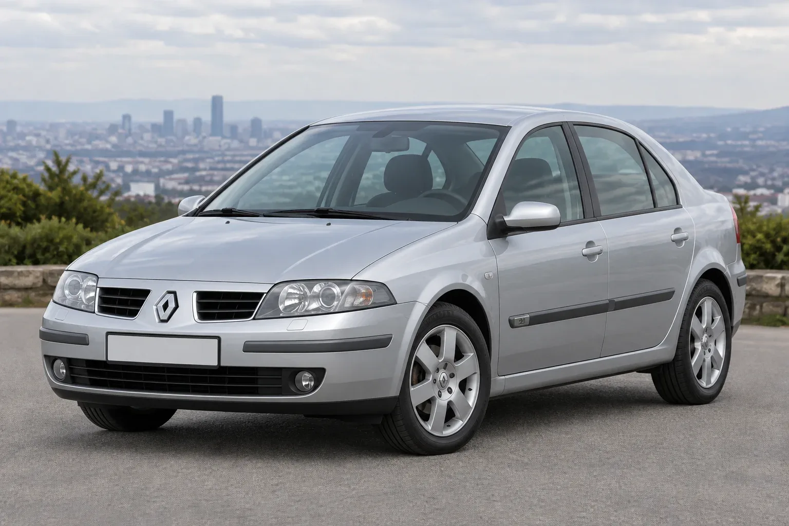 Renault Laguna 2 — сгенерированная иллюстрация модели при дневном освещении