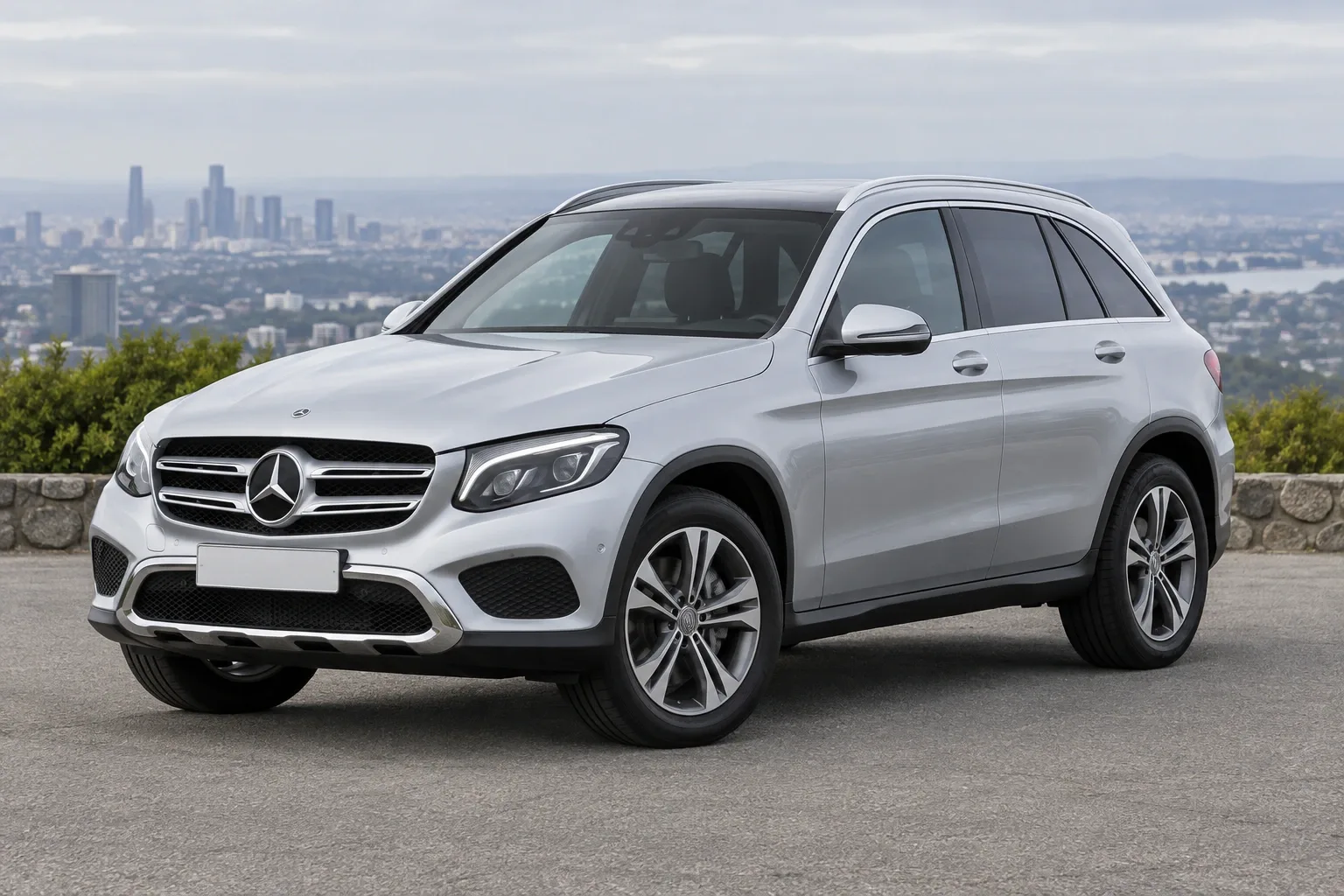Mercedes-Benz GLC X253 — сгенерированная иллюстрация модели при дневном освещении