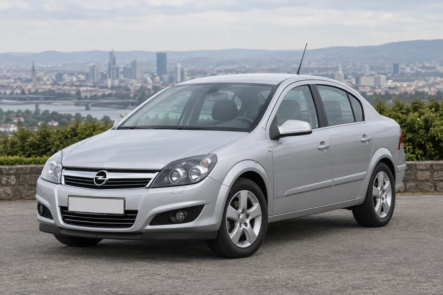 Opel Astra H — сгенерированная иллюстрация модели при дневном освещении