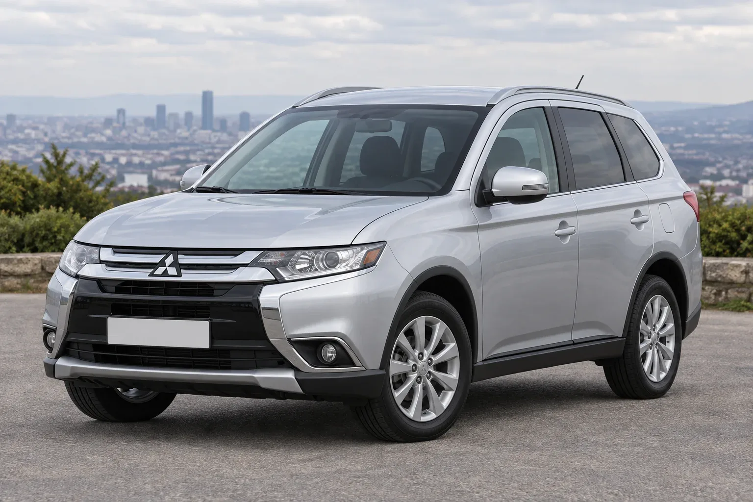 Mitsubishi Outlander 3 — сгенерированная иллюстрация модели при дневном освещении