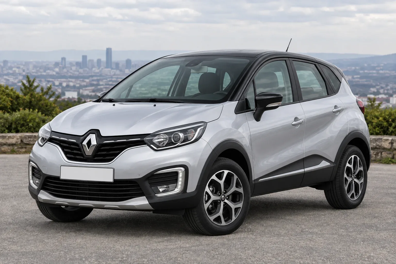 Renault Kaptur — сгенерированная иллюстрация модели при дневном освещении