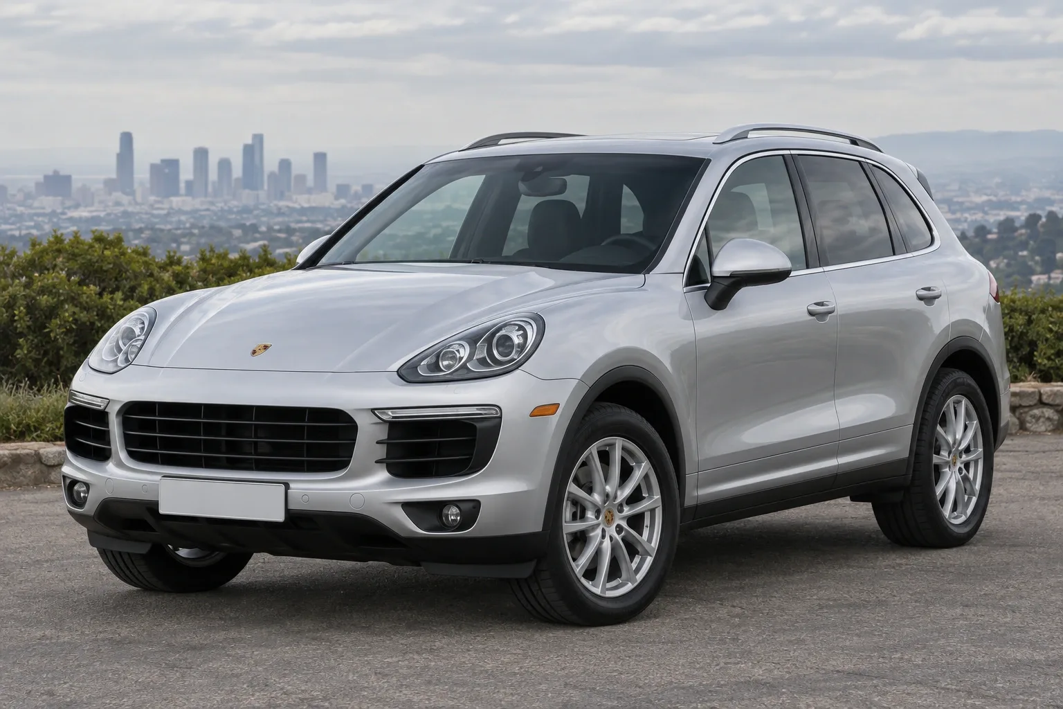 Porsche Cayenne 958 / 92A — сгенерированная иллюстрация модели при дневном освещении
