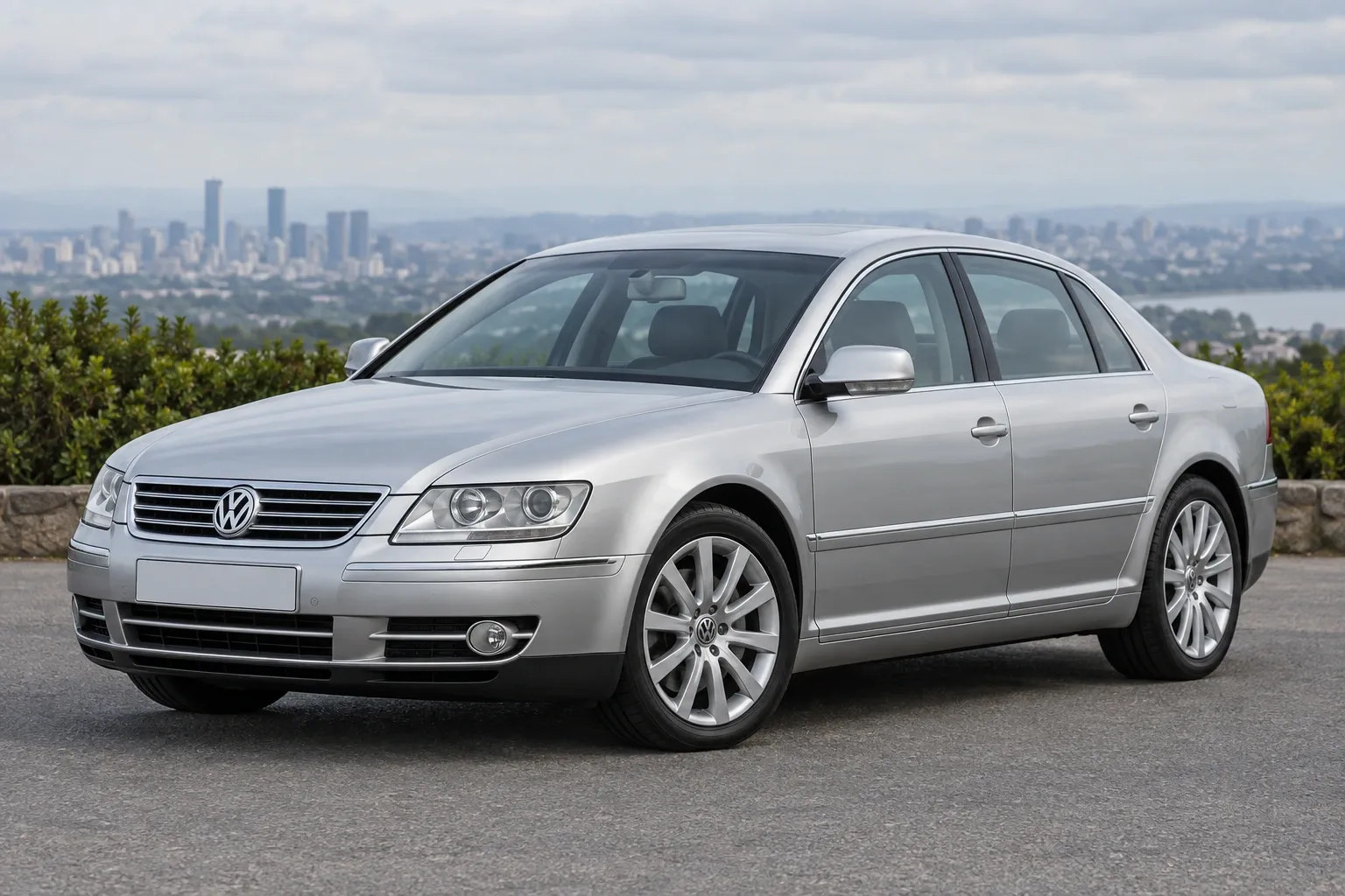 Volkswagen Phaeton — сгенерированная иллюстрация модели при дневном освещении